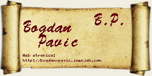 Bogdan Pavić vizit kartica